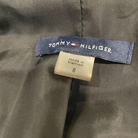 Tommy Hilfiger black ruffle back short blazer 8 - Picture 7 of 7